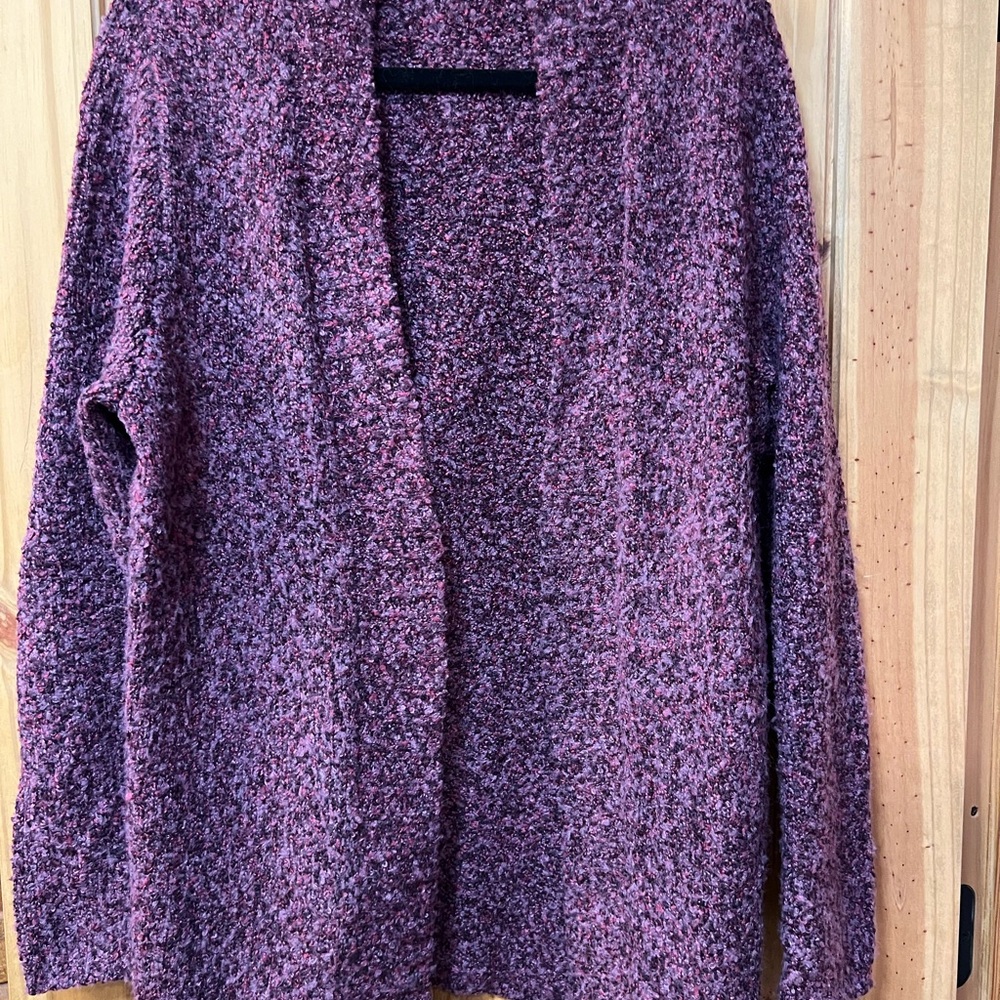 Croft & Barrow Textured Purple Cardigan